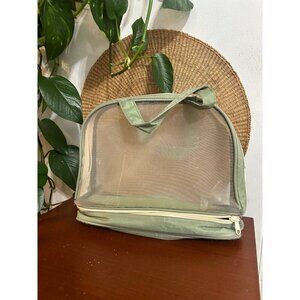Mesh Travel Toiletry Bag - Sage Green